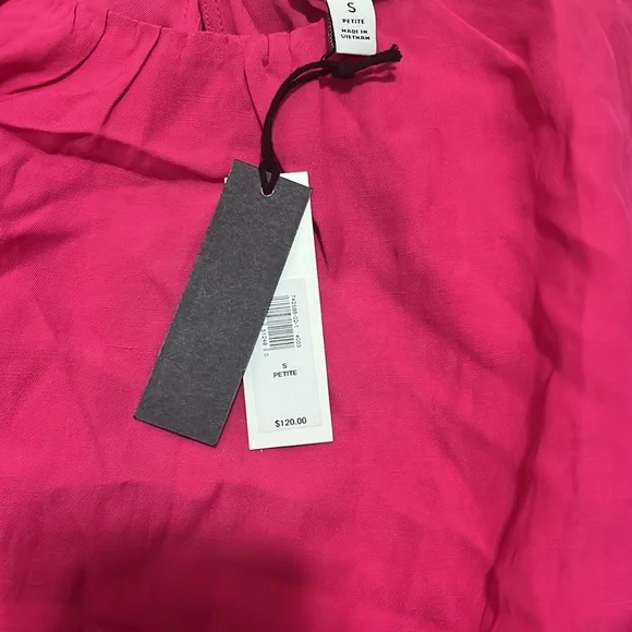 BANANA REPUBLIC VISCOSE-LINEN DUPIONI TIE-WAIST TOP - Picture 11 of 11